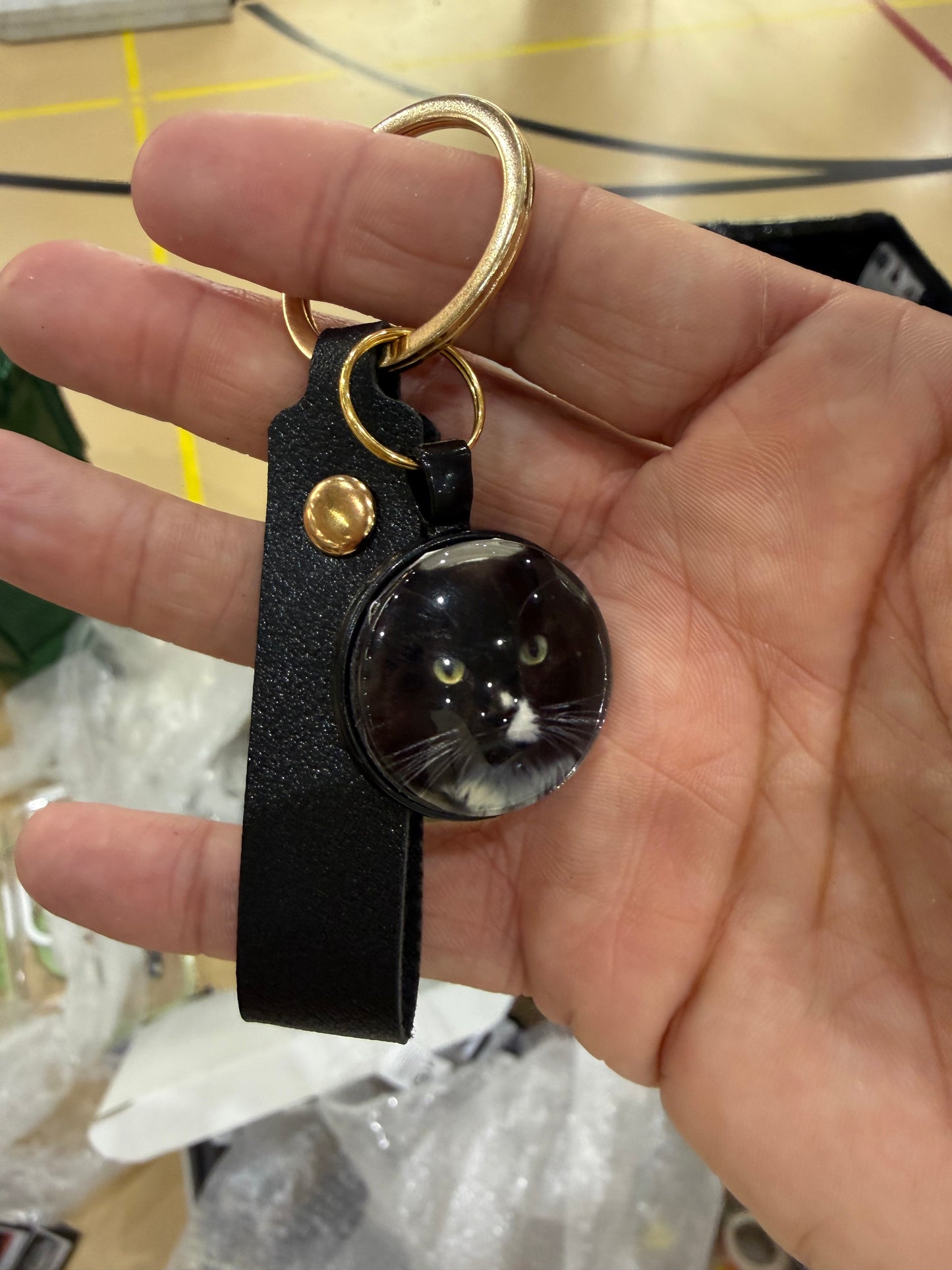 1 Inch Custom Glass Photo Keychain (Round)