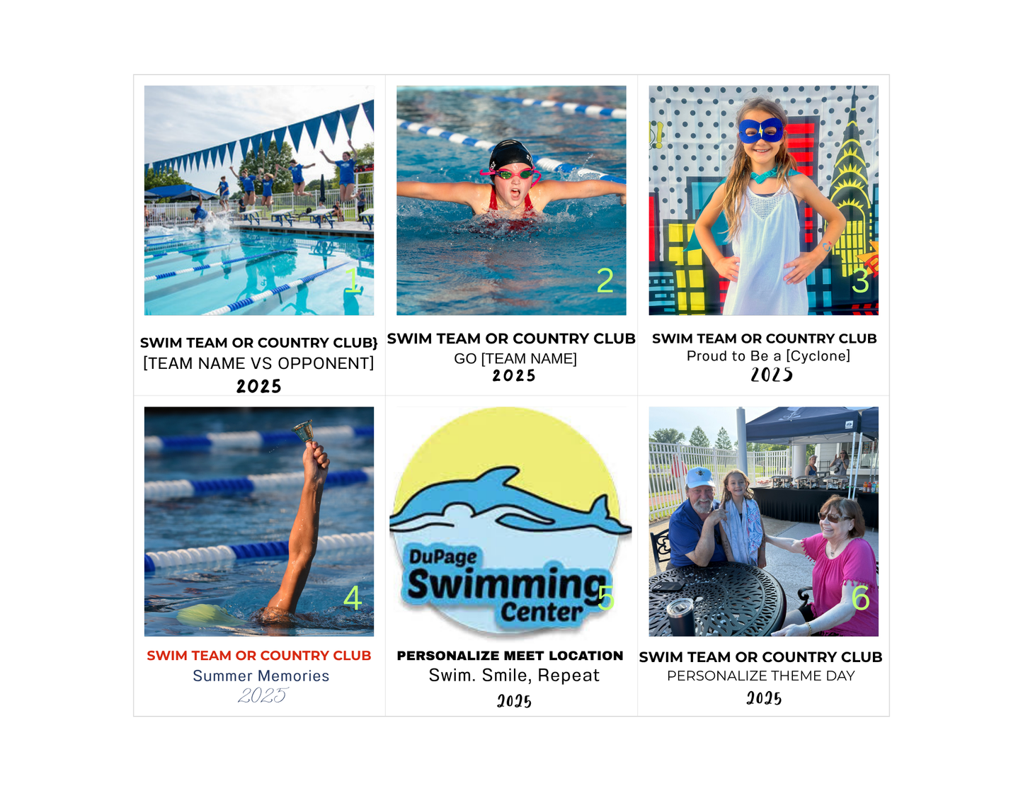 Making Waves Swimmer Magnets | 3.25" x 4" Flexible Polaroid-style