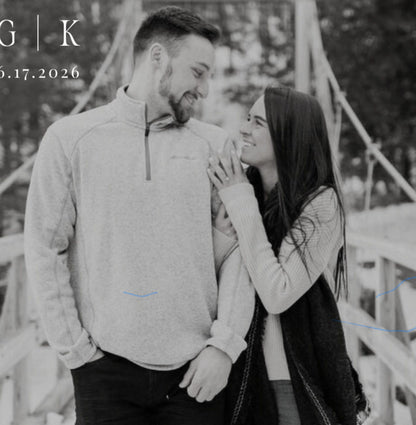 Save the Dates in 2.5 x 3.5” + Backer Card