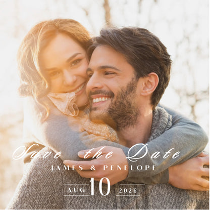 Save the Dates in 2.5 x 3.5” + Backer Card