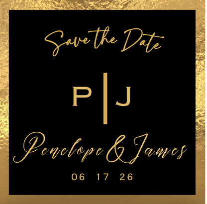 Save the Dates in 2.5 x 3.5” + Backer Card